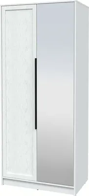 Шкаф Интерлиния Концепт Тренд КТ-Ш2(з) (белый платинум/дуб полярный)