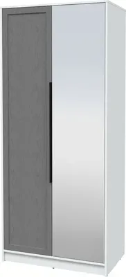 Шкаф Интерлиния Концепт Тренд КТ-Ш2(з) (белый платинум/дуб серый)