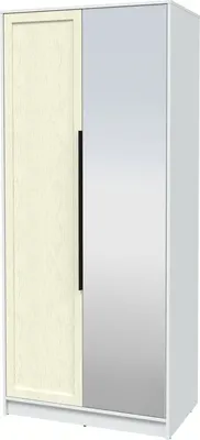 Шкаф Интерлиния Концепт Тренд КТ-Ш2(з) (белый платинум/дуб снежный)