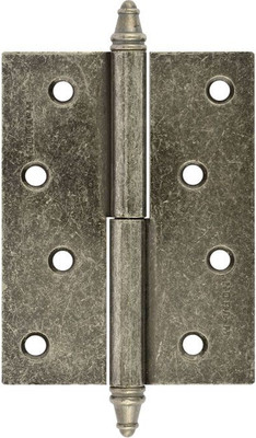 Петля дверная Нора-М 610-4 100x75x2.5 (левая, застаренное серебро)