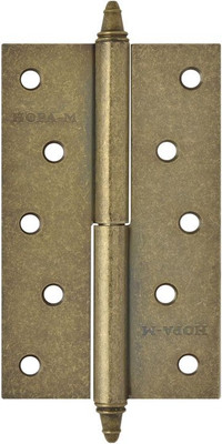Комплект петель дверных Нора-М 610-5 125x75x2.5 (левая, застаренная бронза)