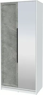 Шкаф Интерлиния Концепт Тренд КТ-Ш2(з) (белый платинум/керамика)