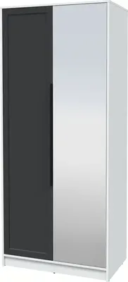 Шкаф Интерлиния Концепт Тренд КТ-Ш2(з) (белый платинум/пепел)