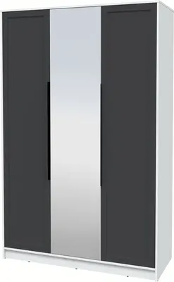 Шкаф Интерлиния Концепт Тренд КТ-Ш3(з) (белый платинум/пепел)