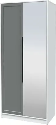 Шкаф Интерлиния Концепт Тренд КТ-Ш2(з) (белый платинум/серый)