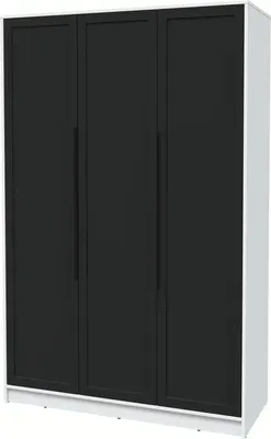 Шкаф Интерлиния Концепт Тренд КТ-Ш3 (белый платинум/черный)