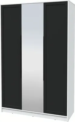 Шкаф Интерлиния Концепт Тренд КТ-Ш3(з) (белый платинум/черный)