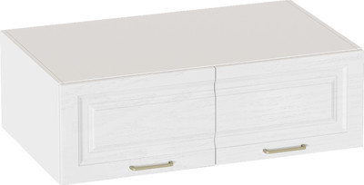 Антресоль Мебельград Манхеттен 2-х дверный (белый аляска/айс)