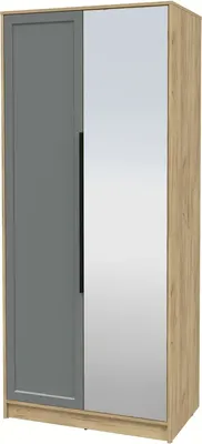 Шкаф Интерлиния Концепт Тренд КТ-Ш2(з) (дуб золотой/серый)