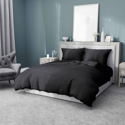 Комплект постельного белья Samsara Страйп-сатин 2сп 50х70 (черный)