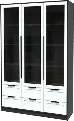 Шкаф с витриной Интерлиния Концепт Тренд КТ-ШВ3 (антрацит/дуб полярный)