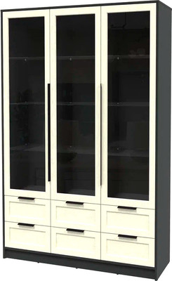 Шкаф с витриной Интерлиния Концепт Тренд КТ-ШВ3 (антрацит/дуб снежный)