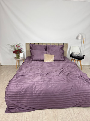 Комплект постельного белья Samsara Страйп-сатин Евро 70х70 (черника)