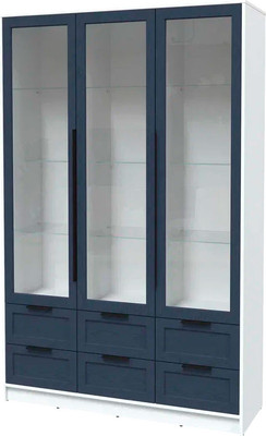 Шкаф с витриной Интерлиния Концепт Тренд КТ-ШВ3 (белый платинум/дуб королевский)