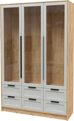 Шкаф с витриной Интерлиния Концепт Тренд КТ-ШВ3 (дуб золотой/грей)