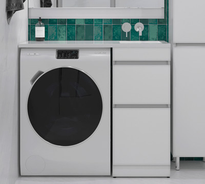 Тумба с умывальником Symbolite Даллас 110 Люкс Plus + Estetus Даллас 110x48 (правый, эмаль белый)