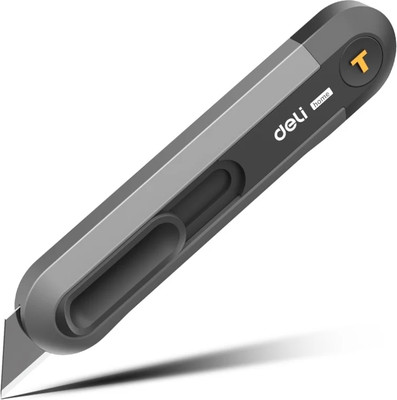 Нож пистолетный Deli Soft Touch / EHT4008 (черный)