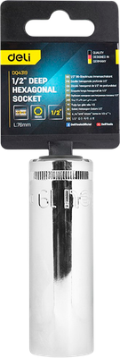 Головка слесарная Deli Торцевая шестигранная / EDQ4319