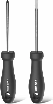 Набор отверток Deli Soft Touch / EHT1002 (2шт, черный)