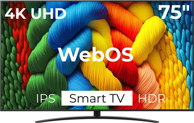 Телевизор LG 75" 75NANO81A6A