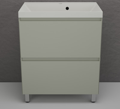 Тумба с умывальником Symbolite Манхэттен 70 Plus 2 ящика + Asti 70x45 (олива/жасмин)