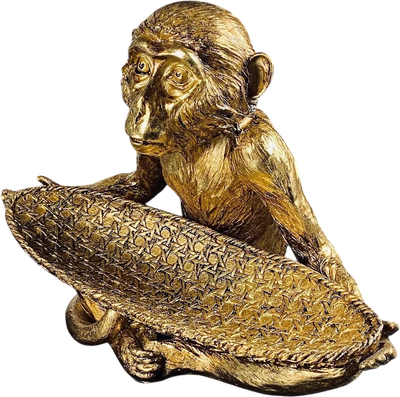 Статуэтка Lenardi Обезьяна с блюдом 404-007