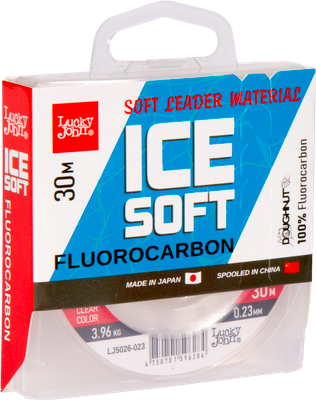 Леска флюорокарбоновая Lucky John Ice Soft Fluorocarbon 030/023 / LJ5026-023