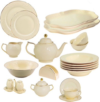 Набор столовой посуды Lenardi Доминика крем 205-410 (88пр)