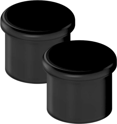 Набор заглушек для рейлинга Starax S-4081-B/2 (2шт, черный)