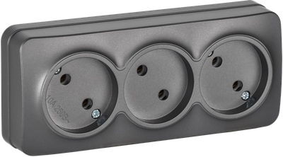 Розетка IEK Glory ERH30-K46M-10 (сталь матовый)