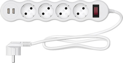 Сетевой фильтр Maxvi SP-218A (1.8м, белый)