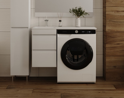 Тумба с умывальником Symbolite Даллас 100 Люкс Plus + Даллас 100x48 (подвесная, левый, эмаль белый)