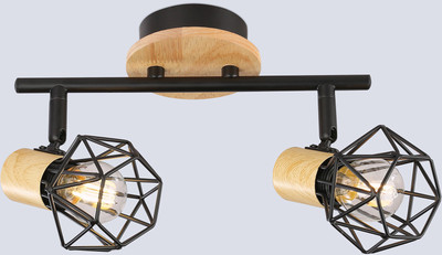 Спот Ambrella TR8752/2 BK/WD (черный/дерево)