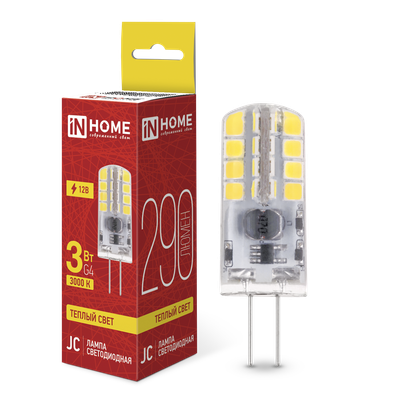 Лампа INhome LED-JC 3Вт 12В G4 3000К 290Лм / 4690612058924