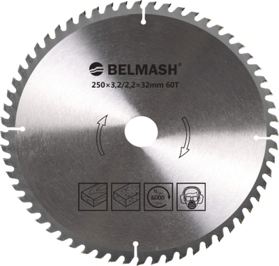 Пильный диск БЕЛМАШ 250x32x3.0x60Т