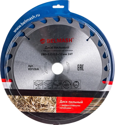Пильный диск БЕЛМАШ 280x32x3.2x24Т