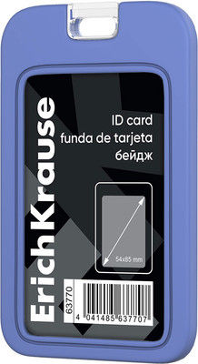 Бейдж Erich Krause Вертикальный / 63770 (синий)