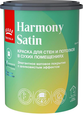 Краска Tikkivala Интерьерная Harmony Satin A (900мл, матовый)