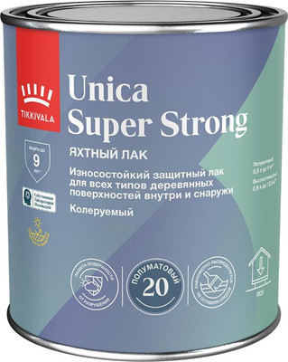 Лак Tikkivala Unica Super Strong EP (900мл, полуматовый)