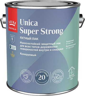 Лак Tikkivala Unica Super Strong EP (2.7л, полуматовый)