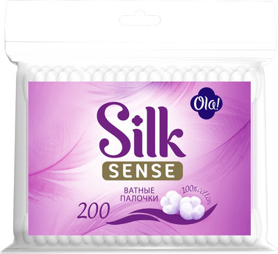 Ватные палочки Ola! Silk Sense в п/э упаковке (200шт)