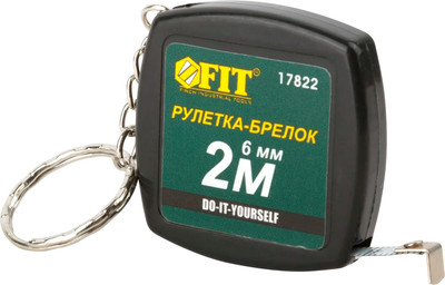 Рулетка FIT 17822 (2м, черный)