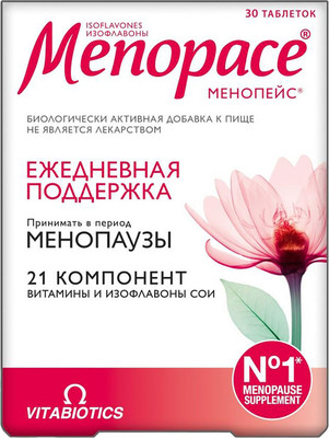 Комплексная пищевая добавка Menopace Изофлавоны 1118мг (30 таблеток)
