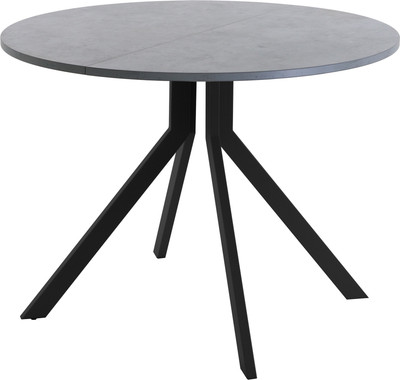 Обеденный стол AMC Elite Е18(800) D1 (черный/бетон чикаго светло-серый)