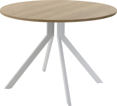 Обеденный стол AMC Elite Е18(800) D1 (серебро/дуб небраска натур)