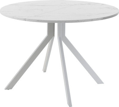 Обеденный стол AMC Elite Е18(800) D1 (серебро/мрамор кристалл)