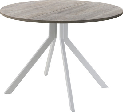 Обеденный стол AMC Elite Е18(800) D1 (серебро/Дуб уайт-ривер песочно-бежевый))