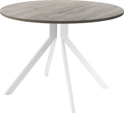 Обеденный стол AMC Elite Е18(800) D1 (белый/дуб уайт-ривер песочно-бежевый)