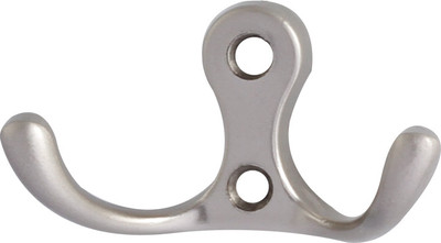Крючок для одежды Нора-М №9 2-х рож. (матовый никель)