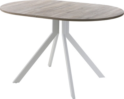 Обеденный стол AMC Elite Е18(1100) D3 (серебро/дуб уайт-ривер песочно-бежевый)